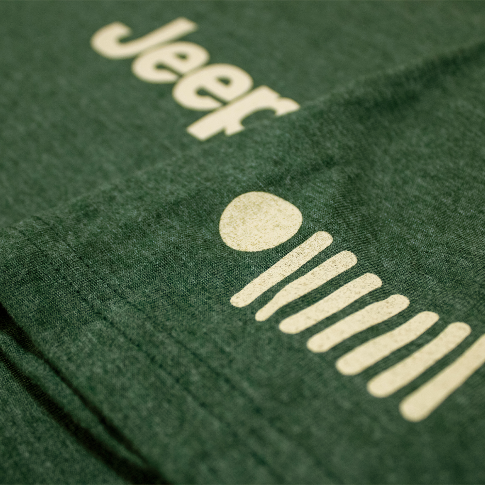 Mens Jeep® For All Life's Adventures T-Shirt - Heather Forest Green