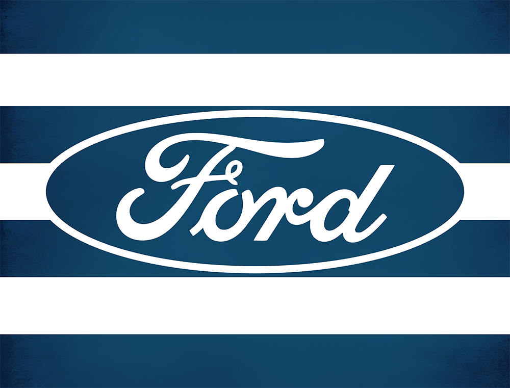 Metal Sign - Ford Stripes