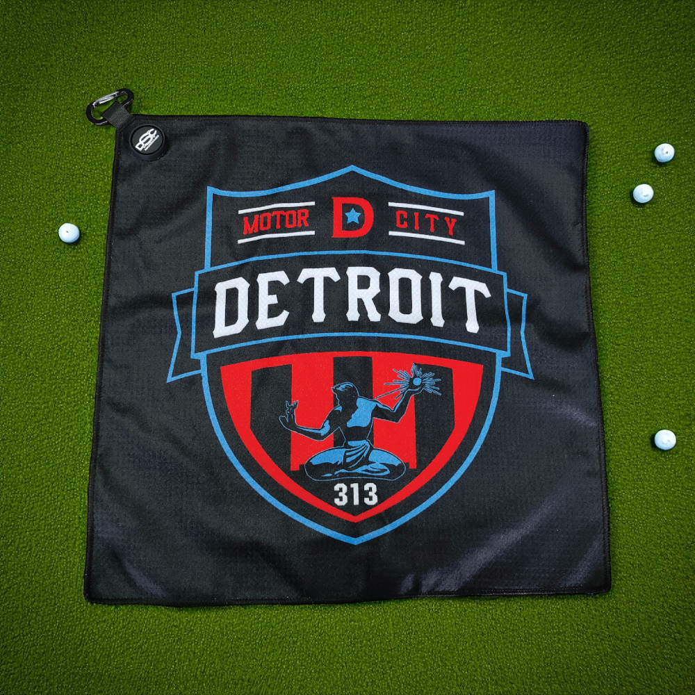 Golf Towel - Detroit Shield RWB