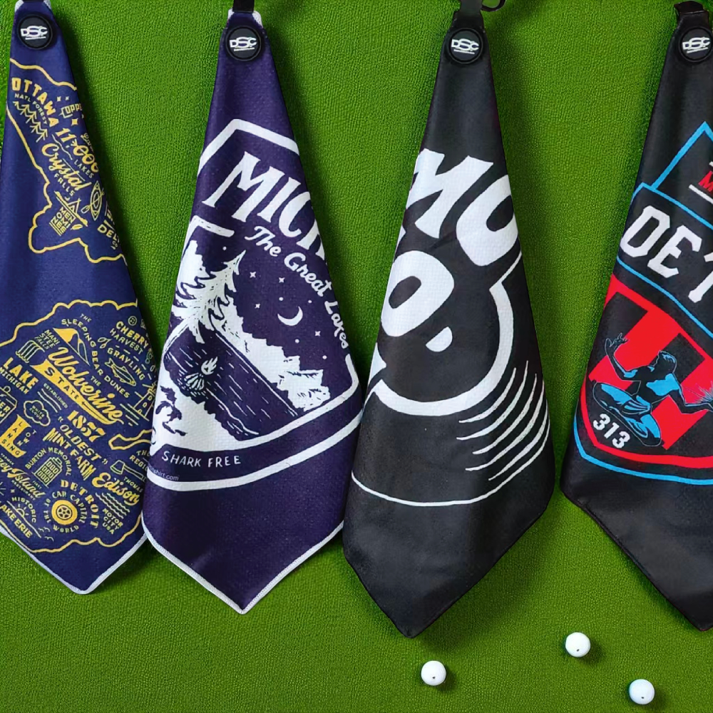 Golf Towel - Detroit Shield RWB