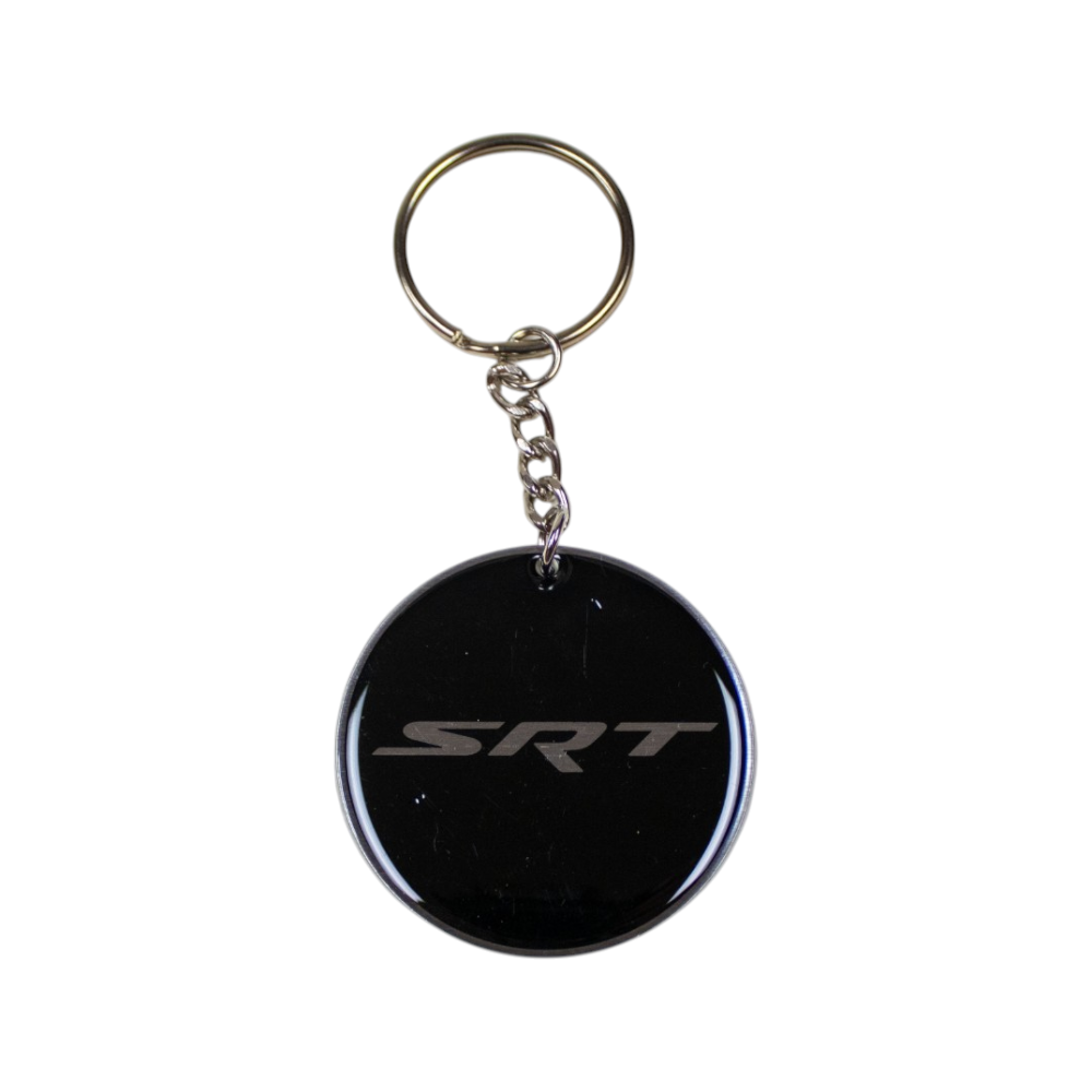 Keychain - Dodge Hellcat SRT - Round Metal