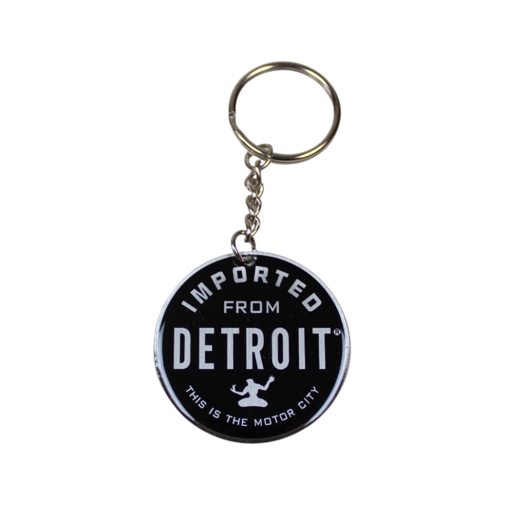 Keychain - Imported From Detroit - Round Metal