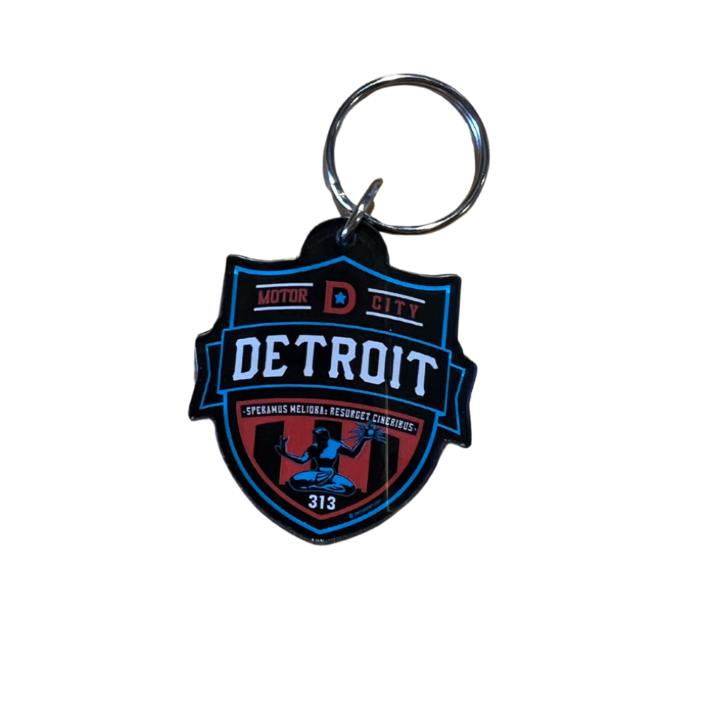 Keychain - Detroit Shield (Acrylic)