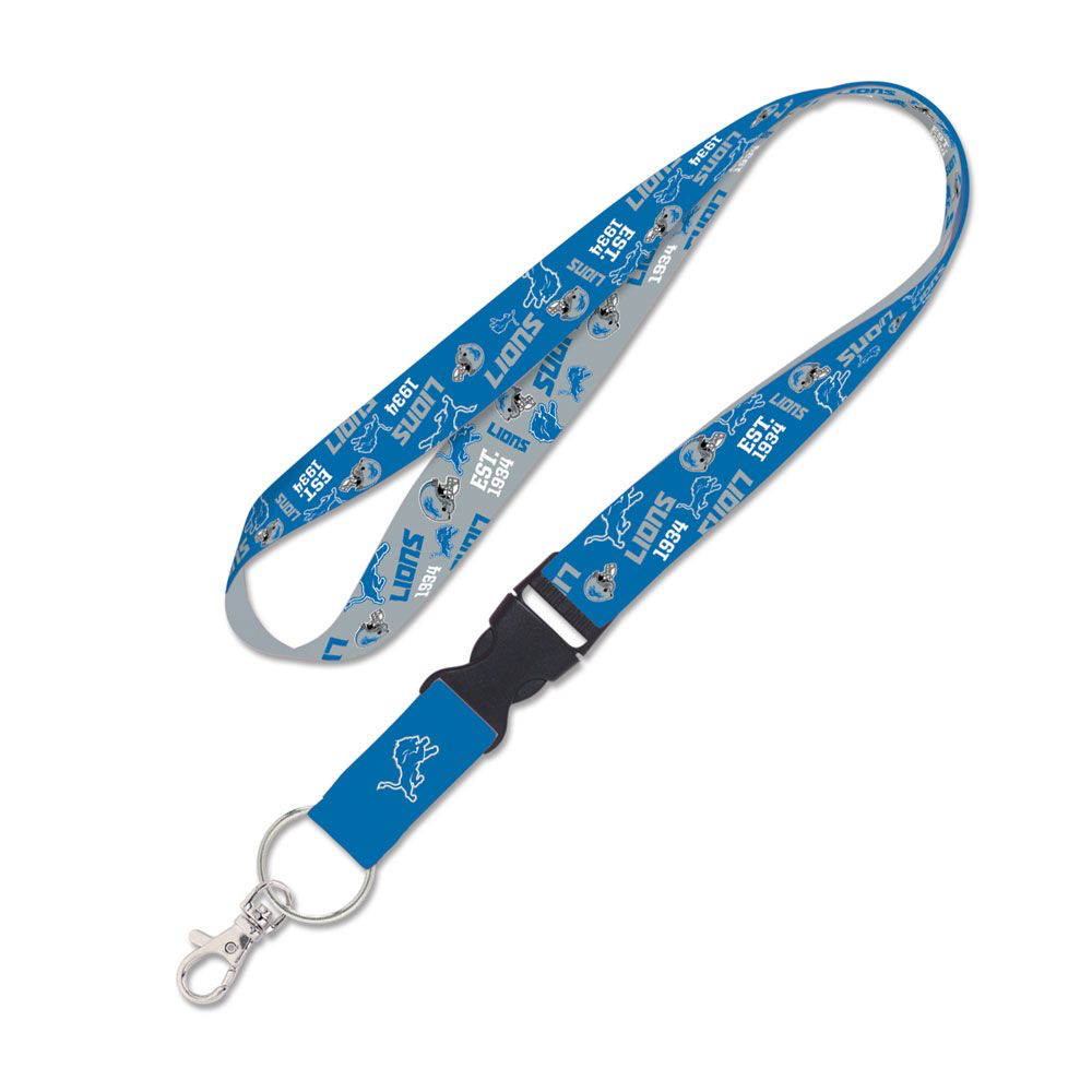 Detroit Lions - 1" Scatterprint Lanyard w/ Detachable Buckle