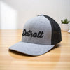 Hat - Detroit Thirsty Script Flexfit (Heather Grey / Black)