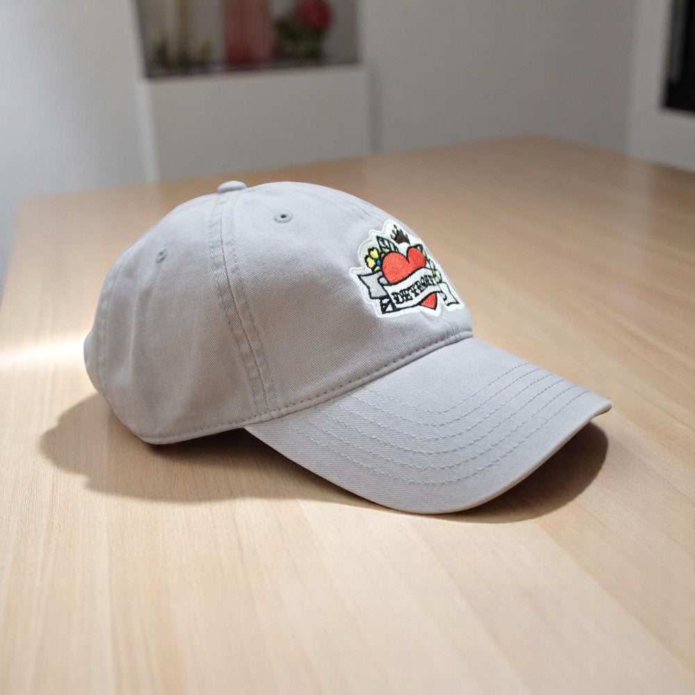 Hat - Detroit Tattoo Heart - Light Grey