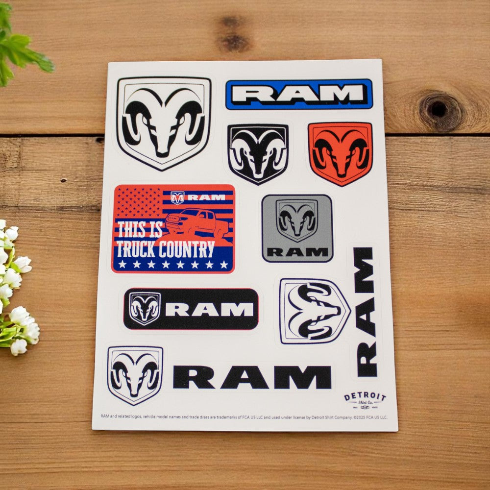 Ram Performance Starters Racing Sticker Sticker - RAM - Sheet – Official FCA-RAM Gear — Detroit Shirt Company