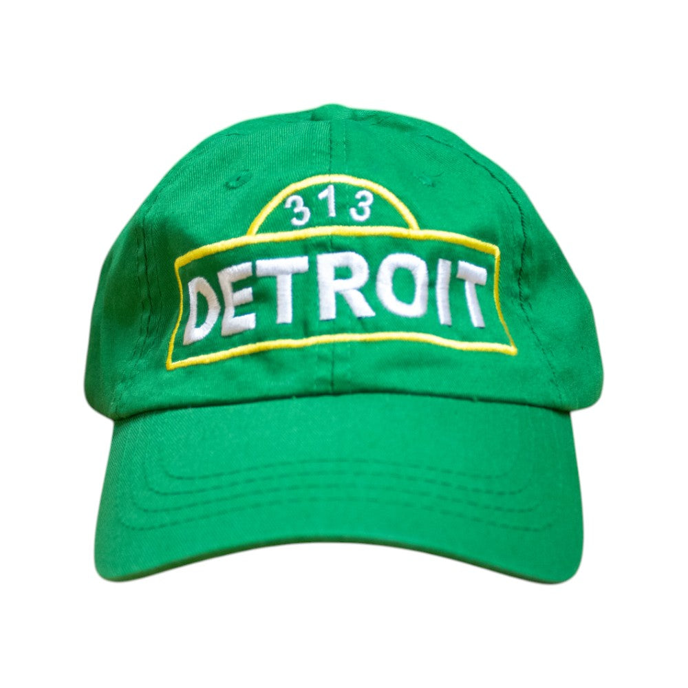 Hat - Detroit Street Sign Unstructured-Green