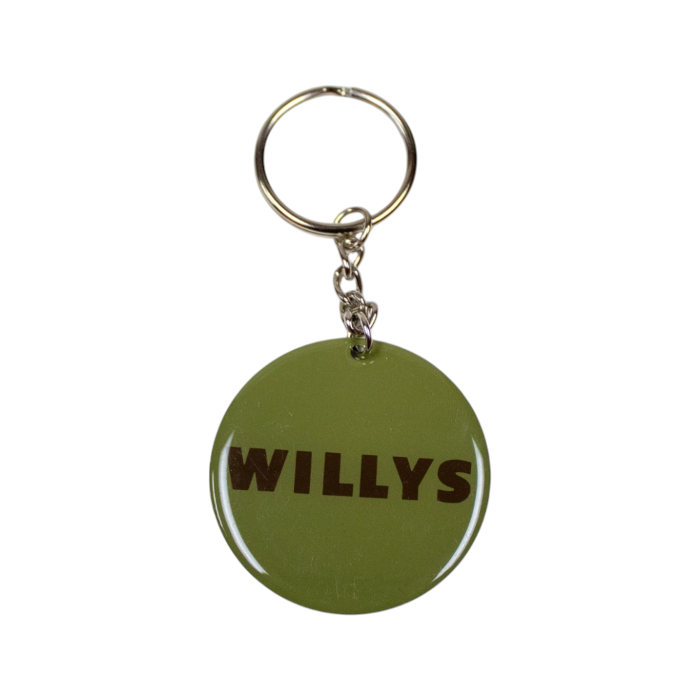 Keychain - Jeep Willys Star Logo Green - Round Metal