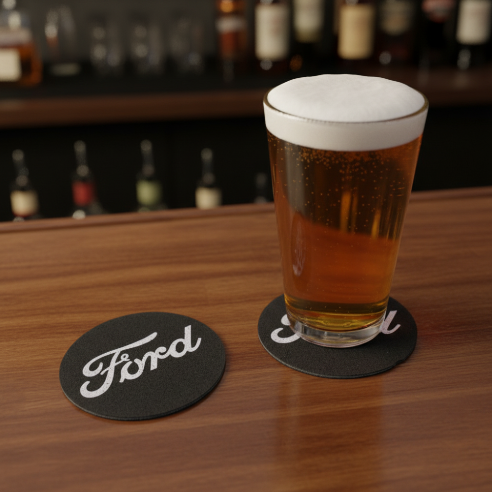 Coaster Set - Ford Script