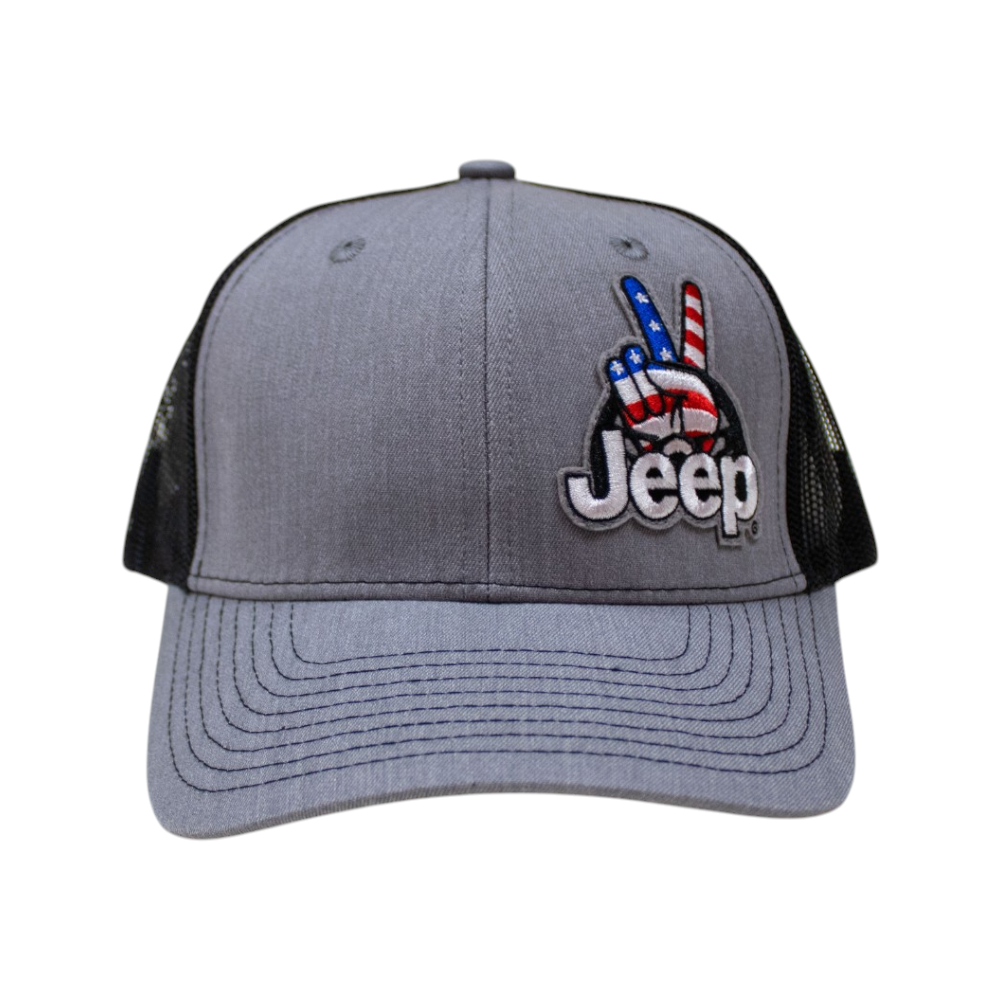 Hat - Jeep Wave USA Patch - Heather Grey/Black