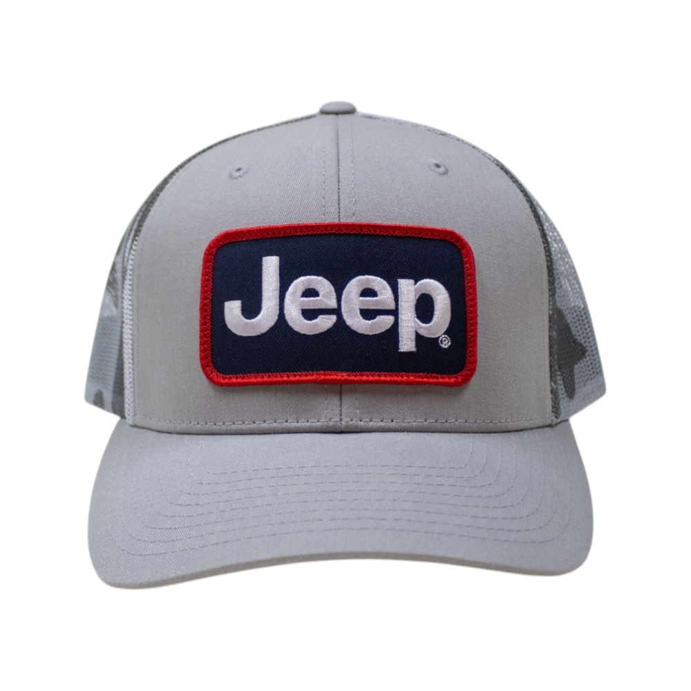 Hat - Jeep Heather Grey and Camo Trucker Patch Hat