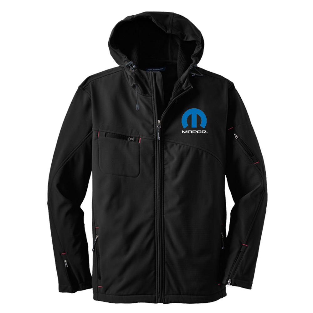 Mens Mopar Hooded Softshell Jacket - Black