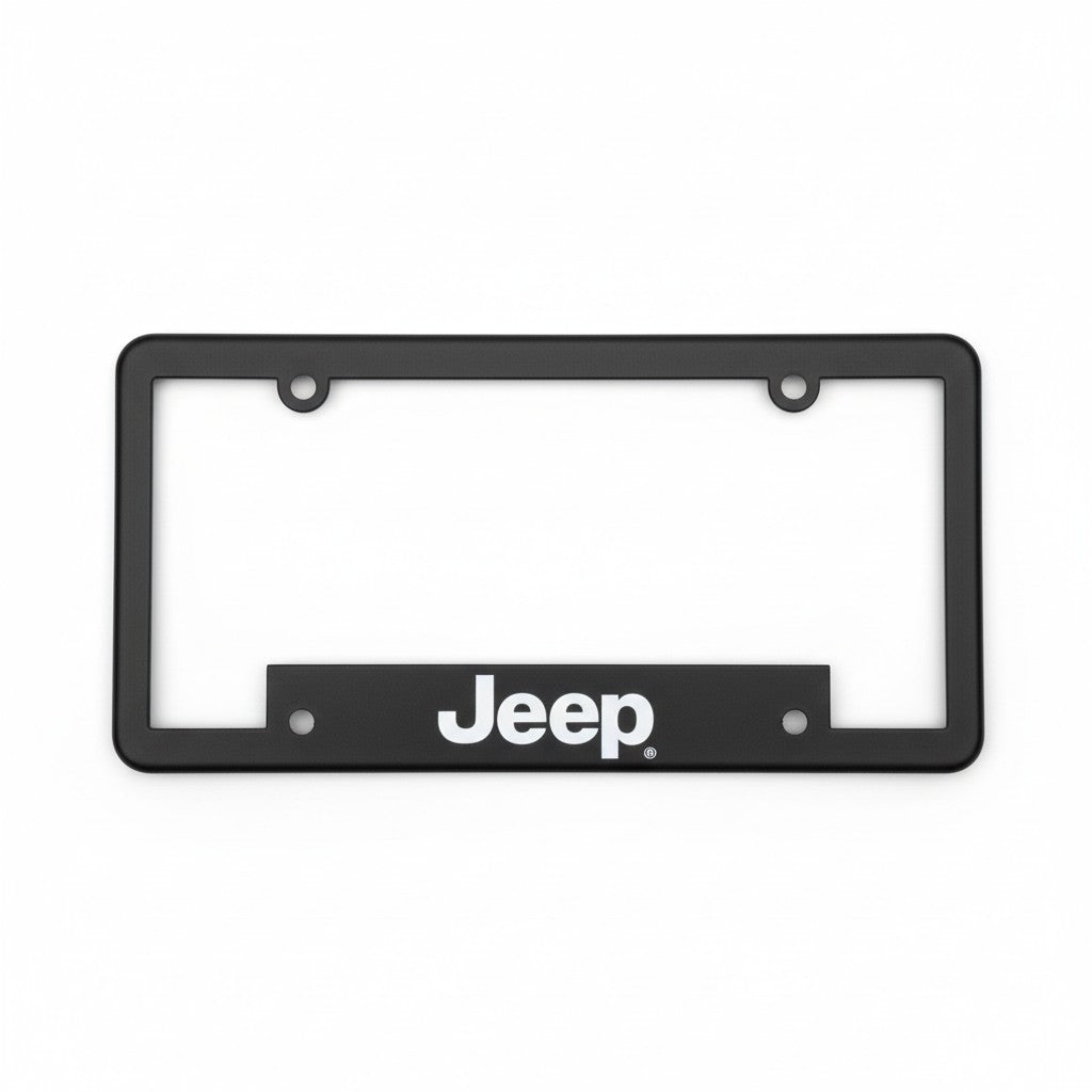 License Plate Frame - Jeep Text
