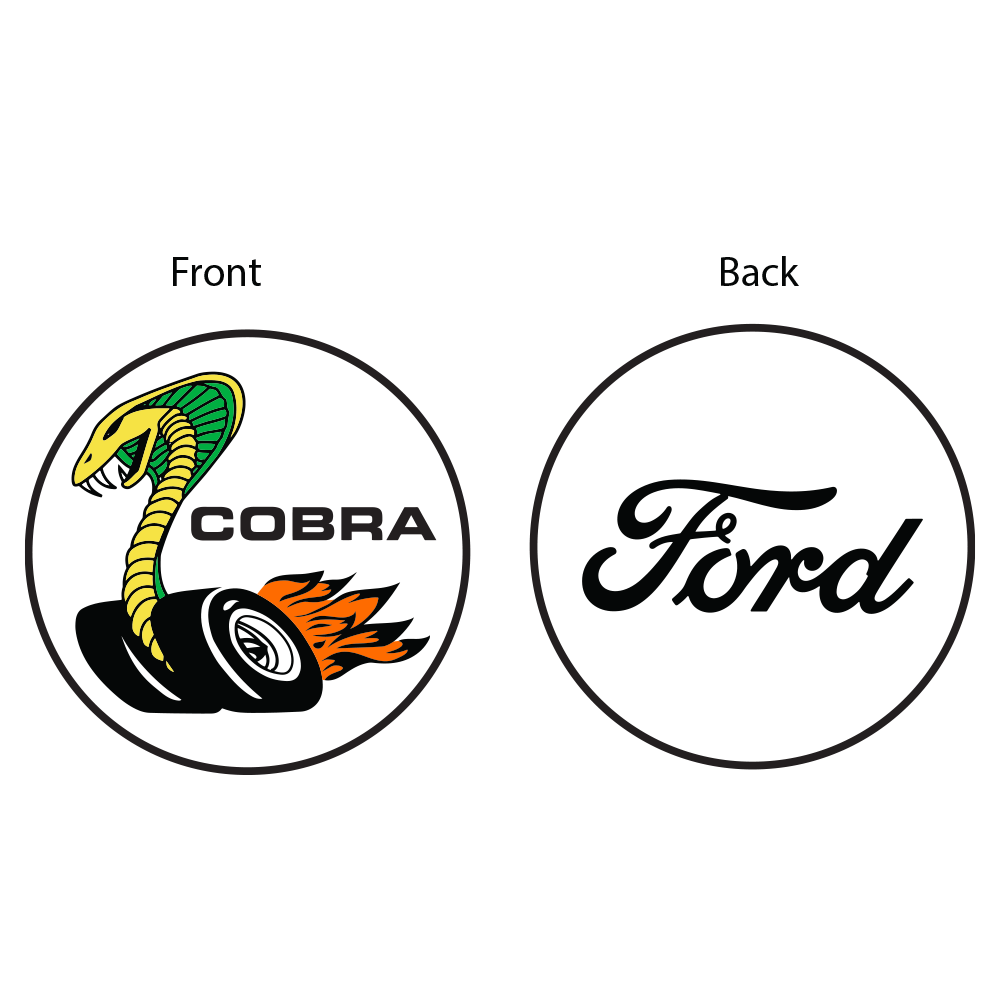 Keychain - Ford Cobra Wheels - Round Metal