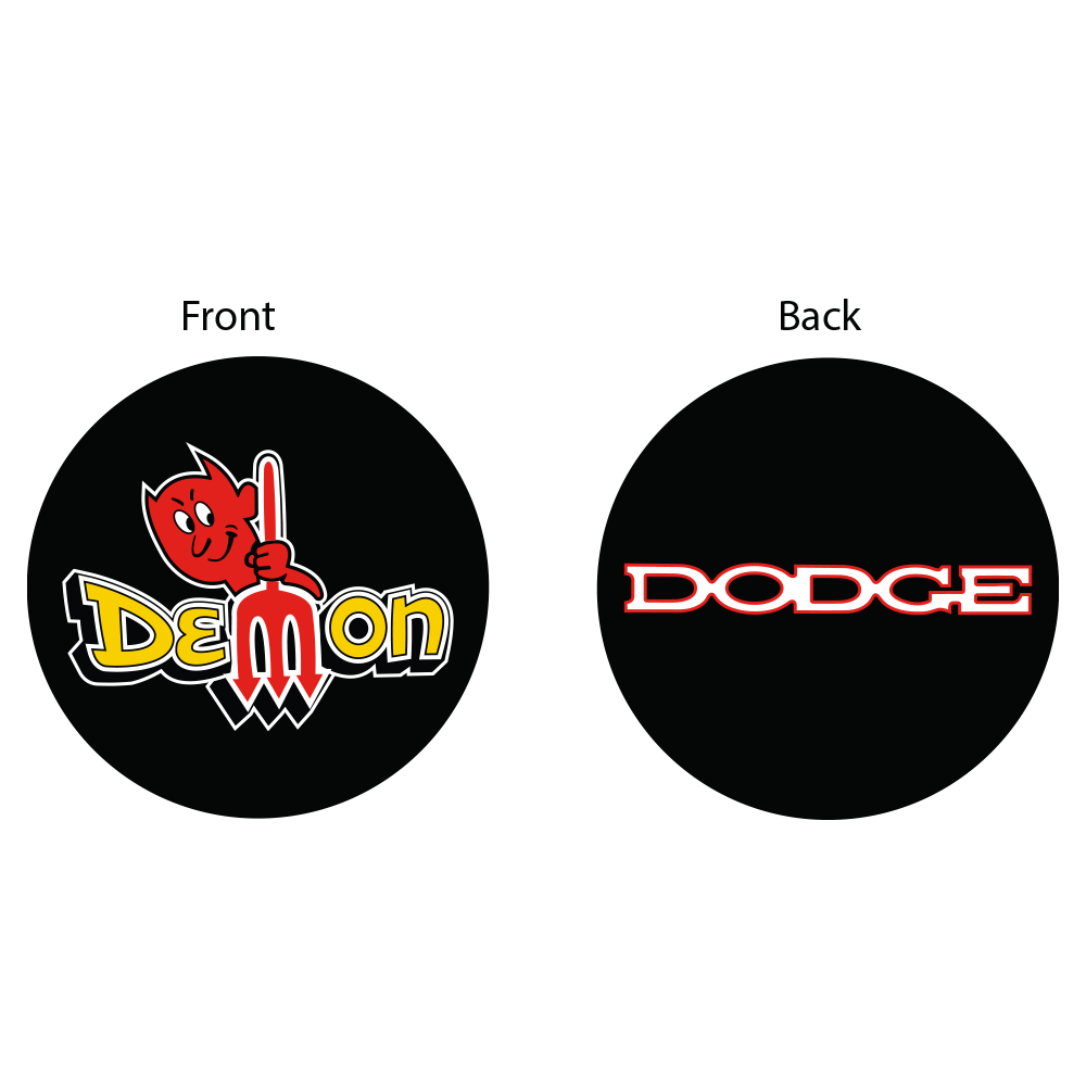 Keychain - Dodge Demon Vintage - Round Metal