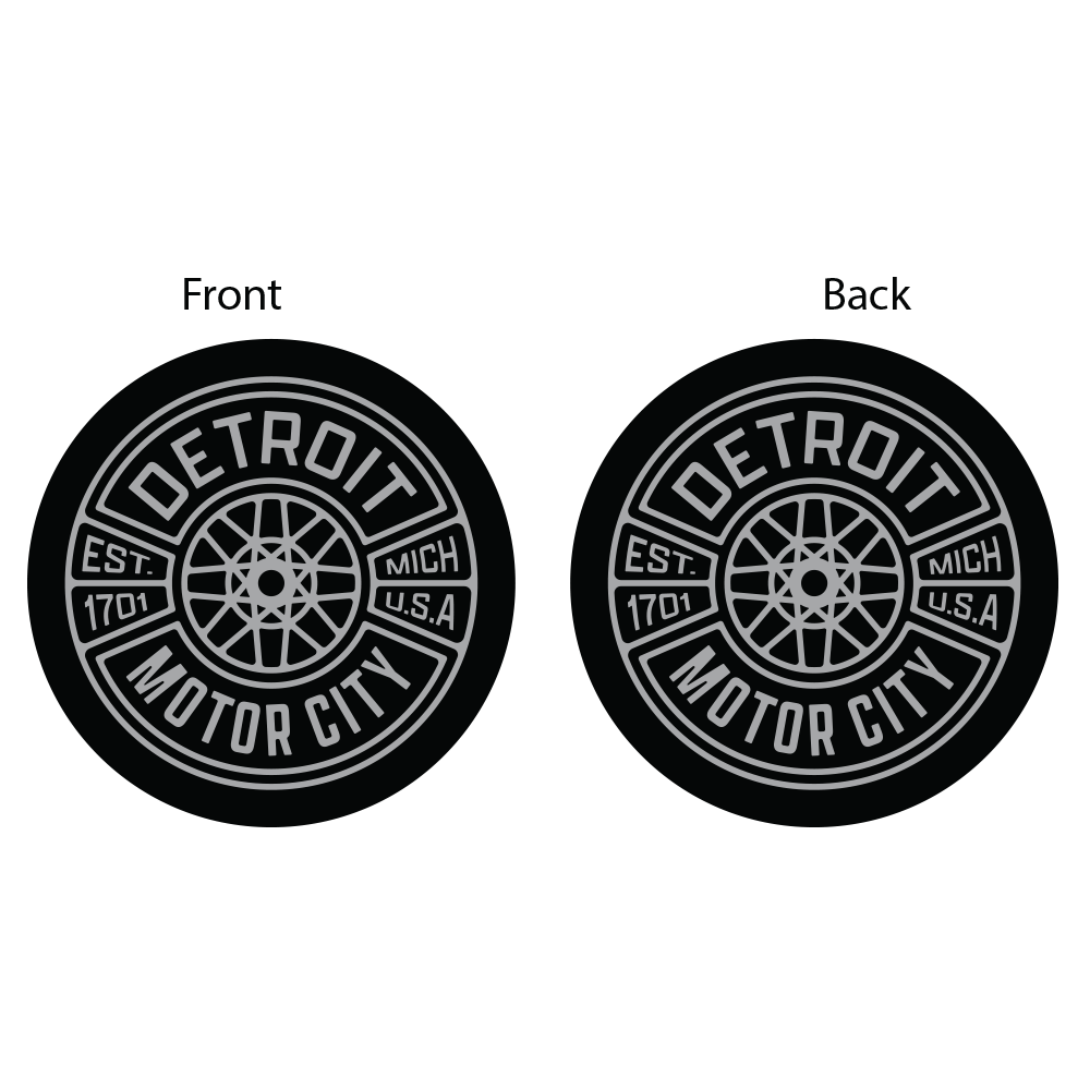 Keychain - Detroit Spokes - Round Metal