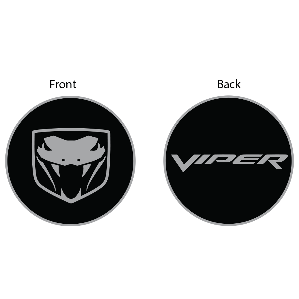 Keychain - Dodge Viper Fangs - Round Metal