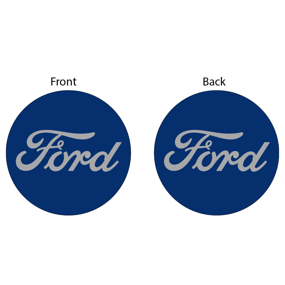 Keychain - Ford Script - Round Metal