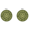 Keychain - Jeep Freedom - Green - Round Metal