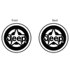 Keychain – Jeep Star Black/White - Round Metal