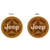 Keychain - Jeep Star Brown - Round Metal