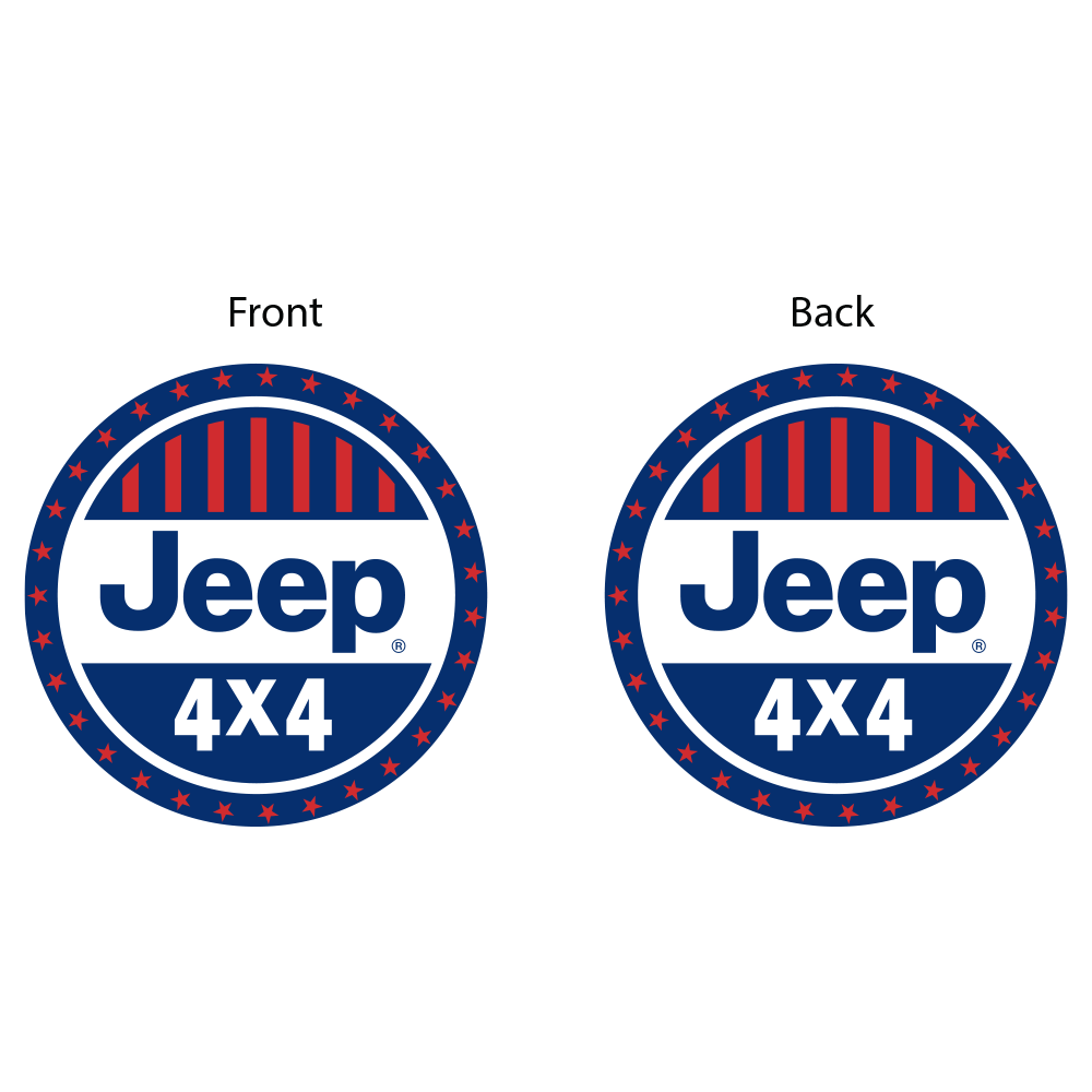 Keychain – Jeep 4X4 - Round Metal