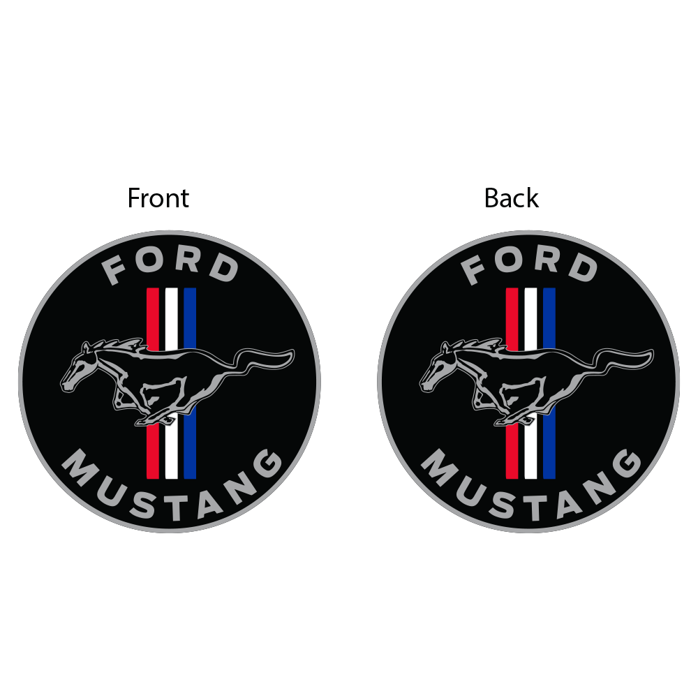 Keychain - Ford Mustang RWB - Round Metal