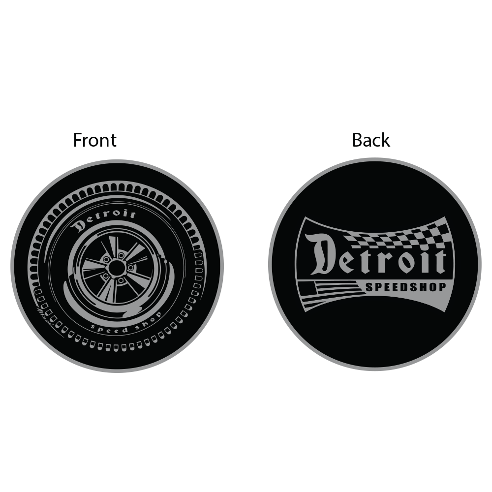 Keychain - Detroit Speed Shop Slick - Round Metal