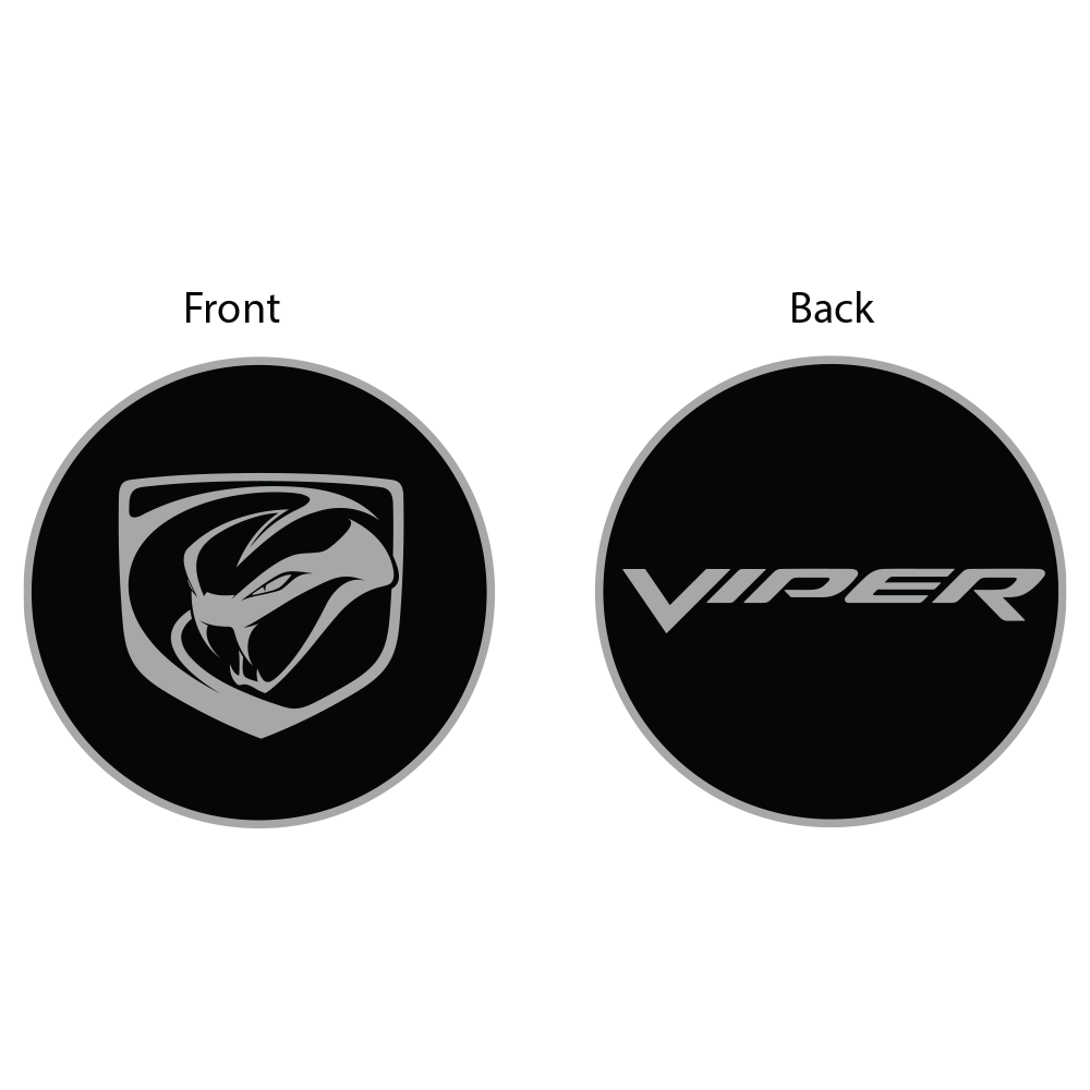 Keychain - Dodge Viper Stryker - Round Metal