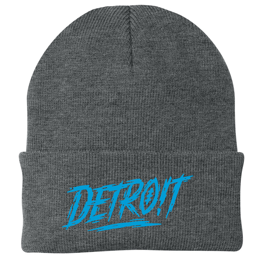 Hat - Detroit Football Score Flip Knit - Black