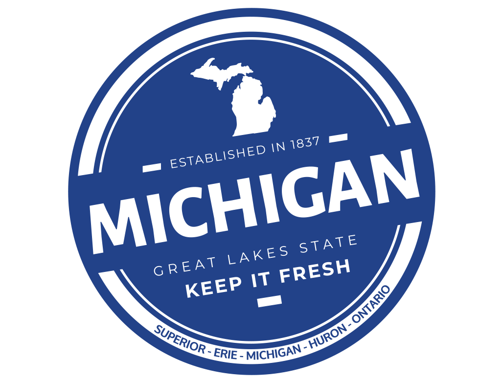 Metal Sign - Michigan Great Lakes - Keep It Fresh