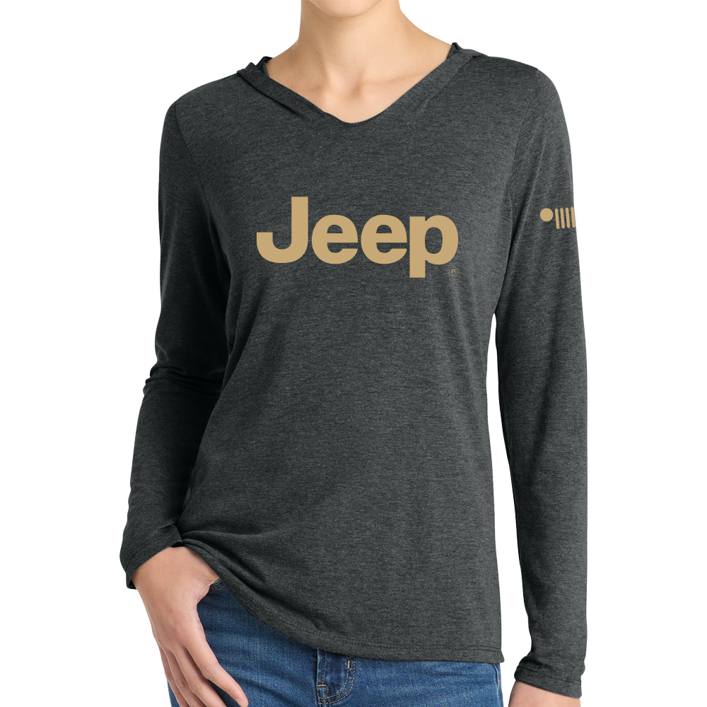 Ladies Triblend Hooded Pullover- Jeep® Text