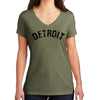 Ladies V-Neck Detroit Bend - Military Green