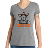 Ladies Relaxed V-Neck Farmer Jack - Heather Grey
