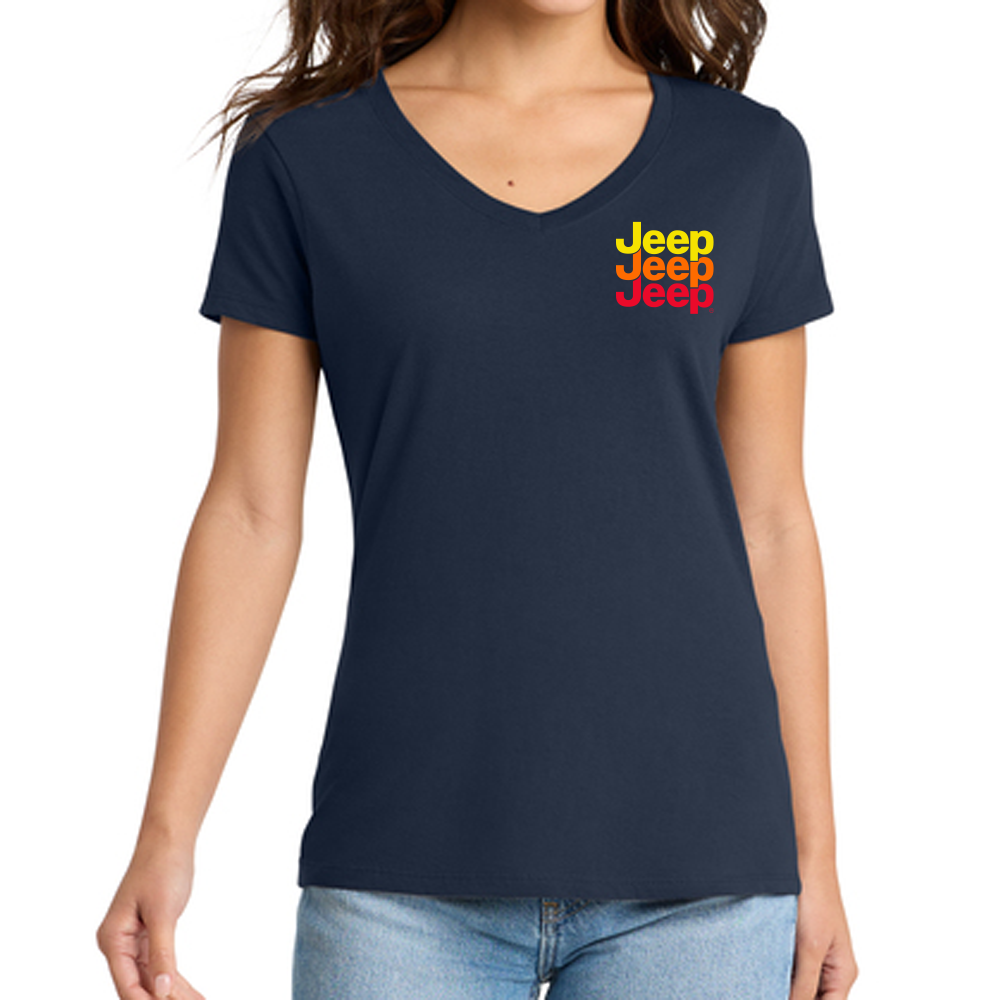 Ladies Jeep® Echo V-neck - Navy Blue