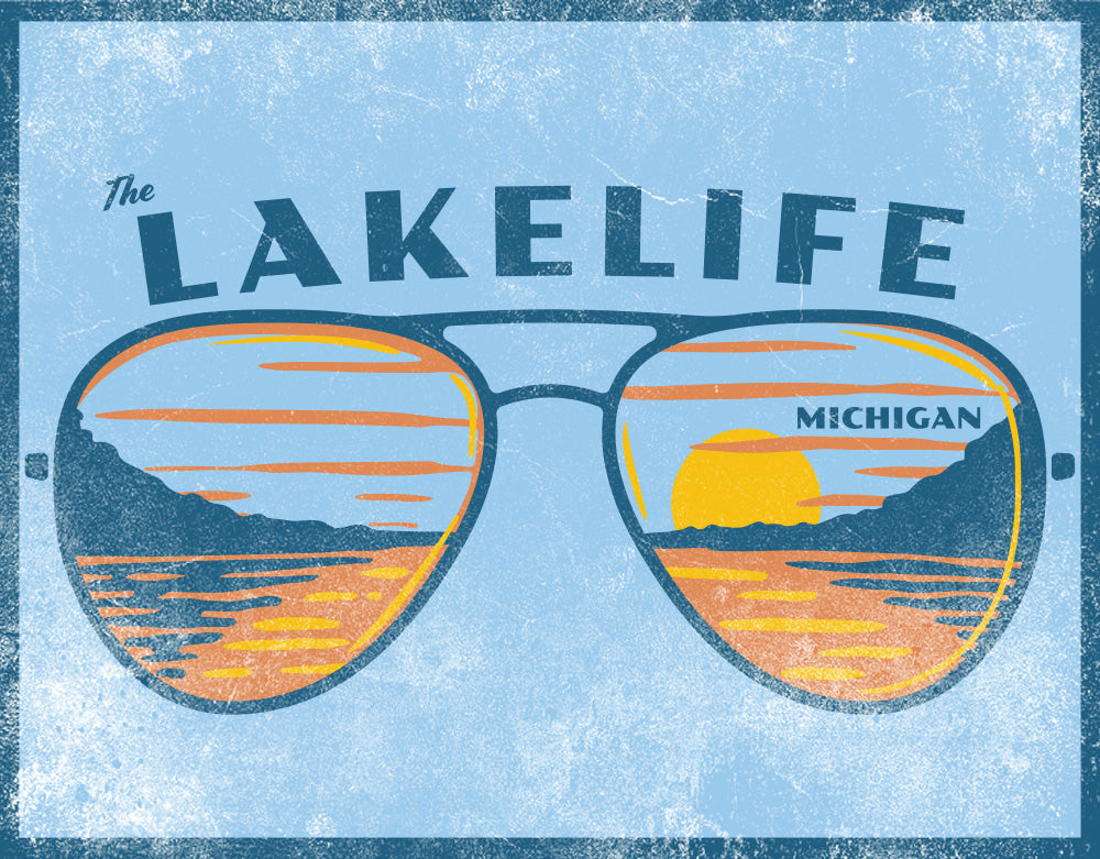 Metal Sign - Lake Life Sunglasses
