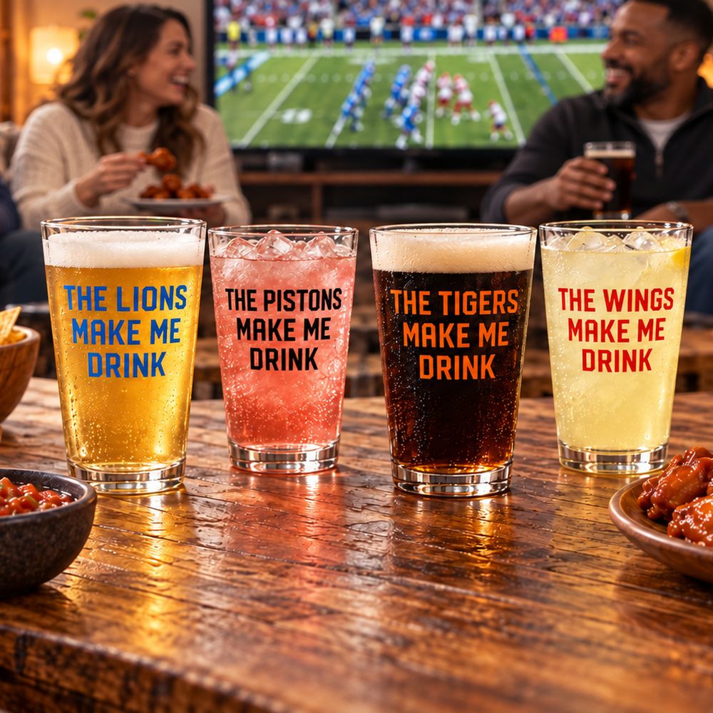 Pint Glass 4 Pack - Make Me Drink