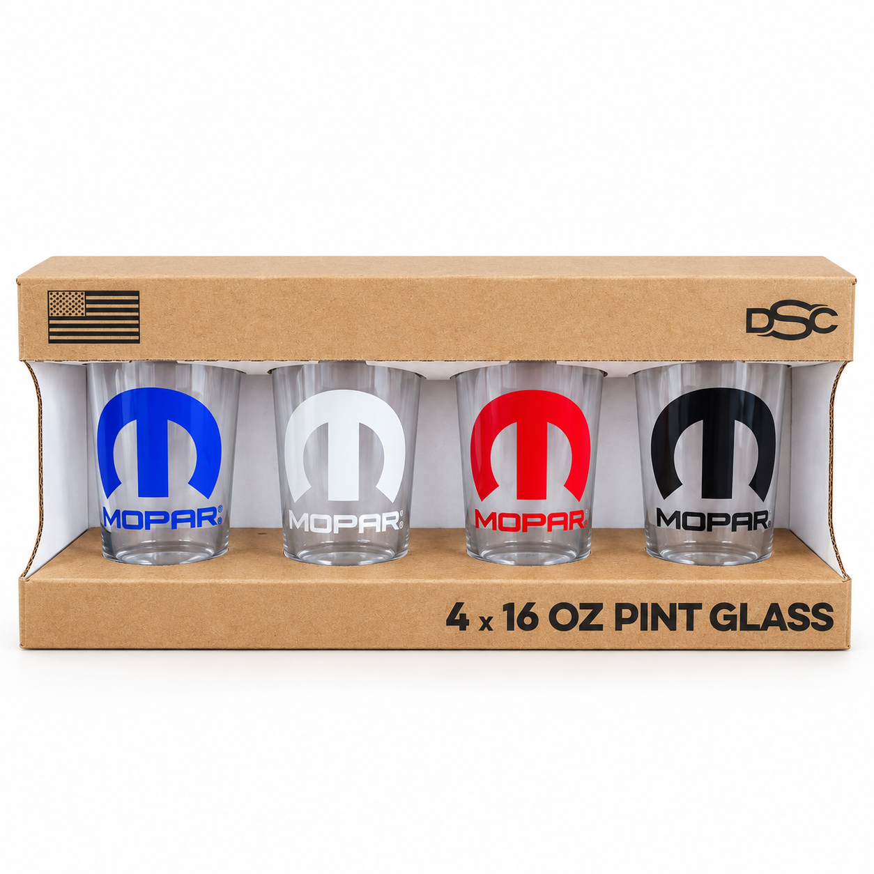 Pint Glass 4 Pack - Mopar RWB