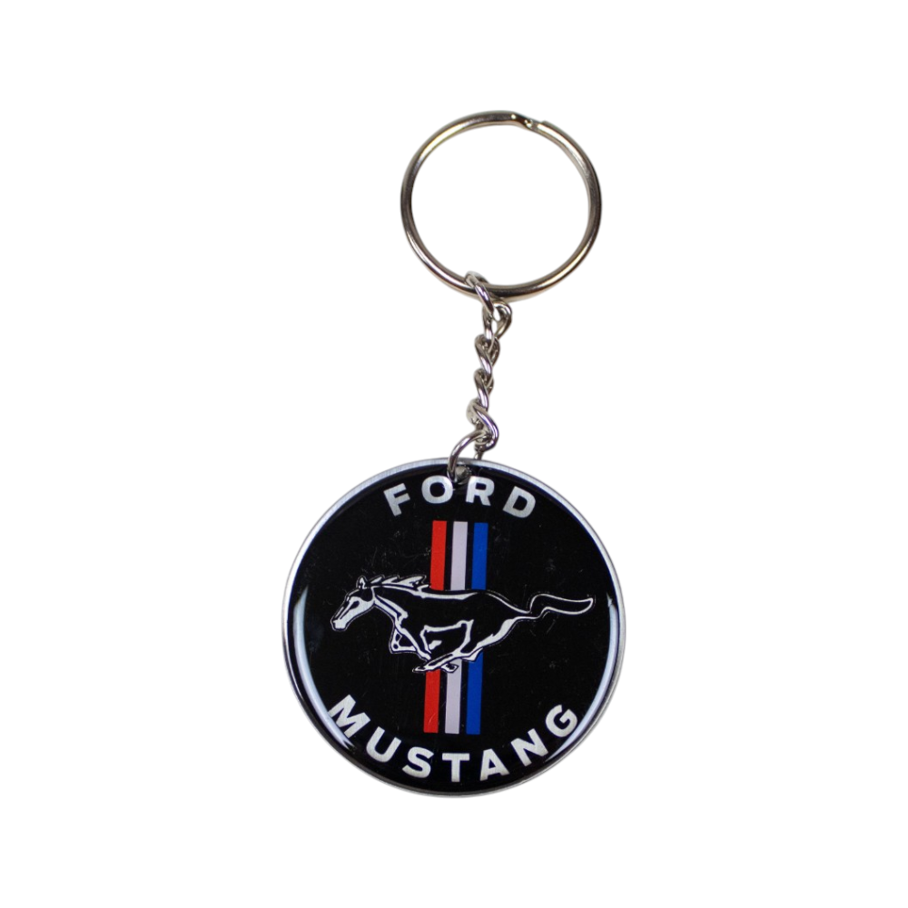 Keychain - Ford Mustang RWB - Round Metal