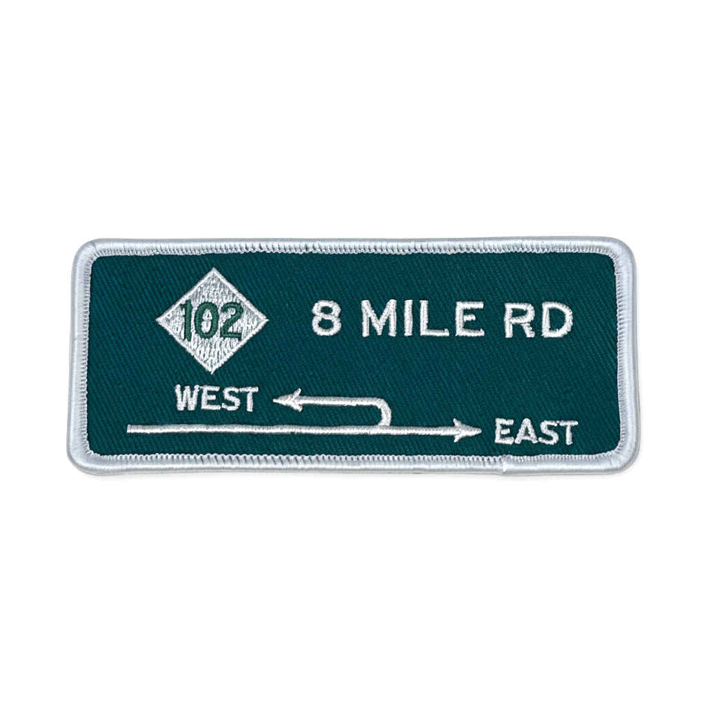 Patch - 8 Mile Rd Sign Michigan Left