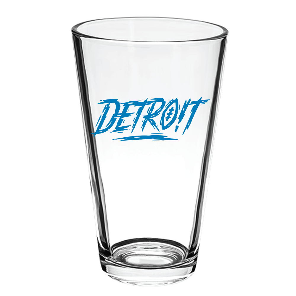 Pint Glass - Detroit Score Football