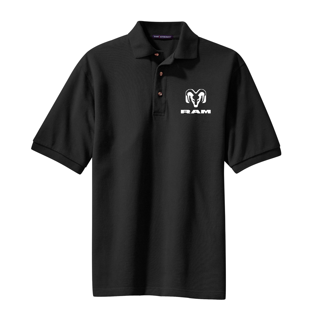 Mens Ram Polo Shirt - Black