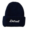 Hat - Detroit Thirsty Script Flip Chunky Knit - Multiple Colors - Detroit Shirt CompanyDetroit Shirt CompanyHats (Apparel)