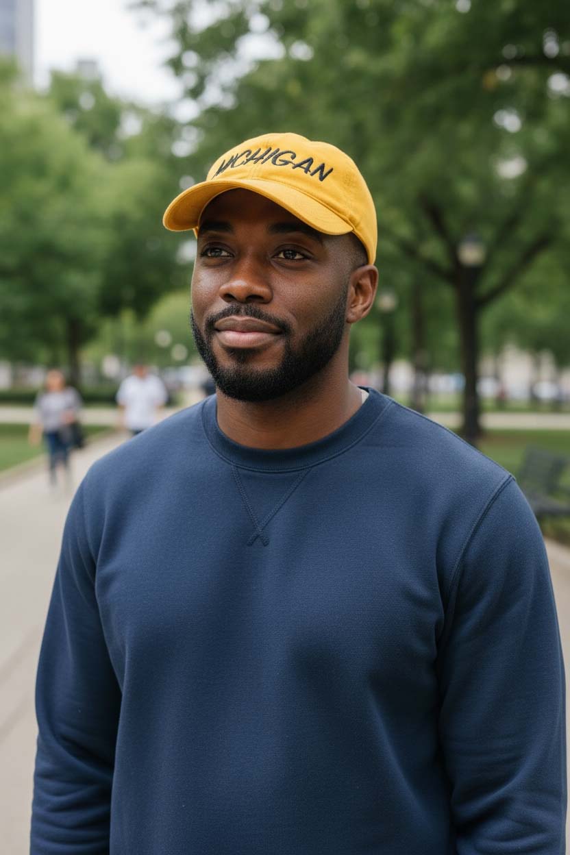 Hat - Michigan Great North Dad Hat - Maize