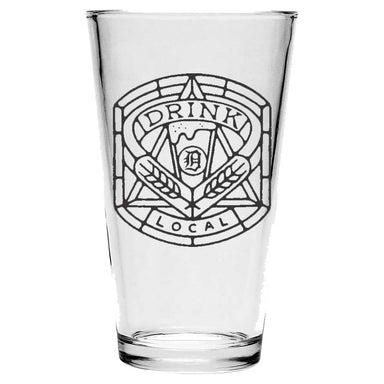 Pint Glass - Drink Local Detroit - Detroit Shirt CompanyDetroit Shirt CompanyDrinkware (Accessories)