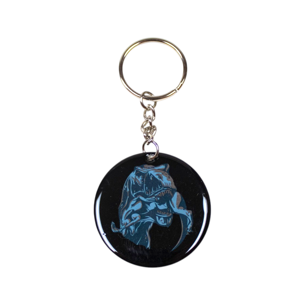 Keychain - Ram TRX Dinosaur - Round Metal