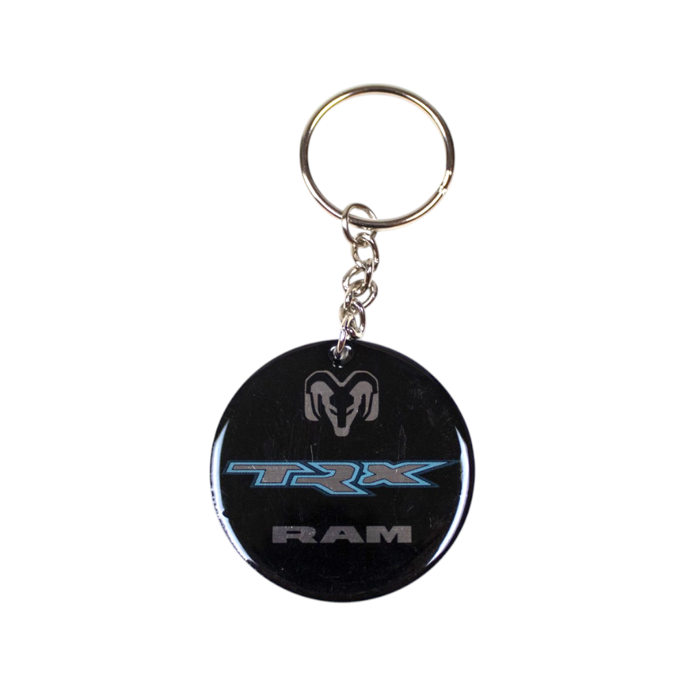 Keychain - Ram TRX Dinosaur - Round Metal