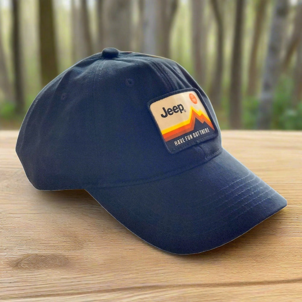 Hat - Jeep Have Fun Out There Patch Garment Washed Black