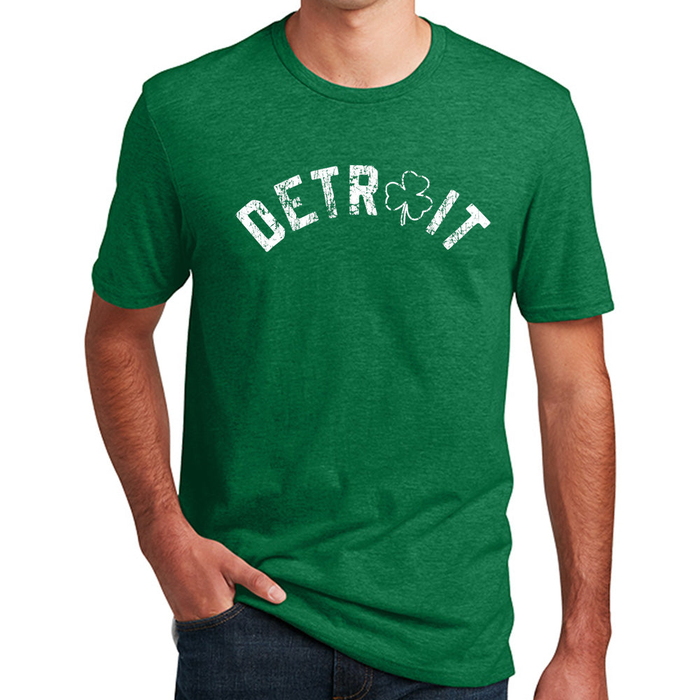 Mens Detroit Bend St. Patrick's Day T-shirt (Heather Kelly Green)